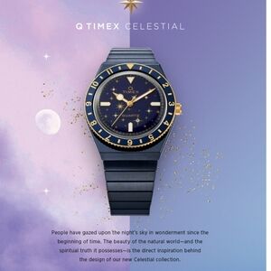 Timex Celestial Navy and Gold Women's Watch